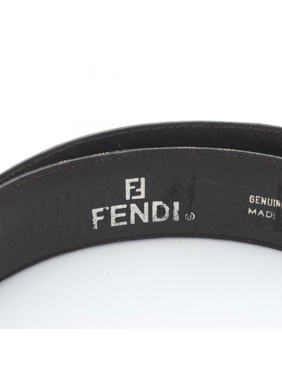 Fendi Belt Zucca Gold Canvas Leather main image 3